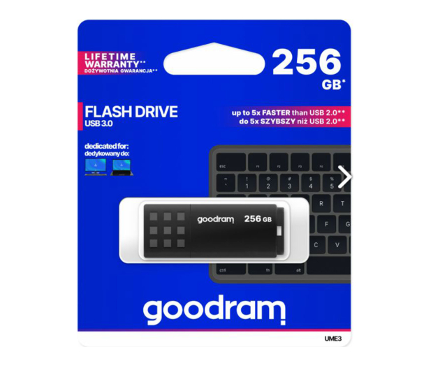 Pendrive GOODRAM UME3 256GB USB 3.2 Czarny - 1415771 - zdjęcie